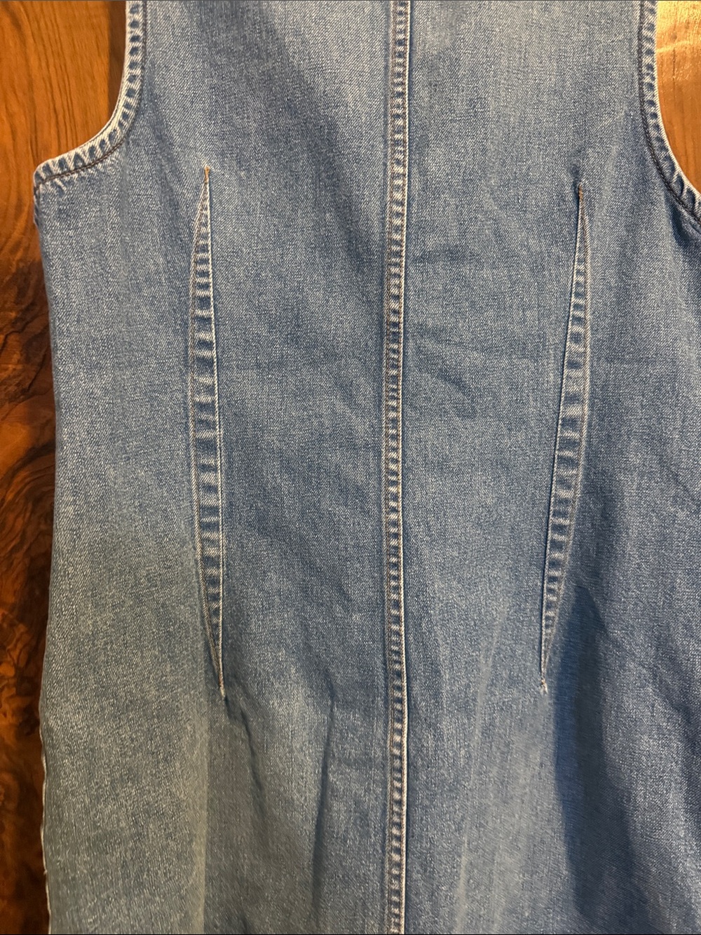 Reformation Light Blue Sleeveless Denim Button Dress - Picture 7 of 8